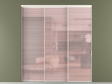 Перегородка Formato внутри проёма 3 створки с синхронным механизмом