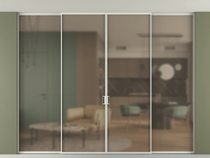 Перегородка Formato внутри проёма скрытое крепление в потолок 4 створки