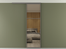 Перегородка Формато вдоль стены на потолок 1 створка