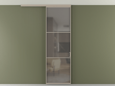 Перегородка Формато вдоль стены на потолок 1 створка