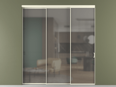 Перегородка Formato внутри проёма 3 створки с синхронным механизмом