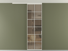 Перегородка Формато вдоль стены на потолок 1 створка