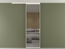 Перегородка Формато вдоль стены на потолок 1 створка