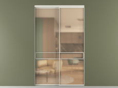 Перегородка Formato внутри проёма 2 створки