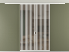 Перегородка Formato вдоль стены на потолок 2 створки