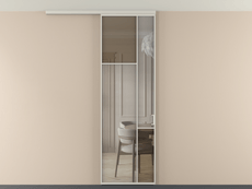 Перегородка Mosaic вдоль стены на потолок 1 створка