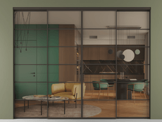 Перегородка Formato внутри проёма 4 створки