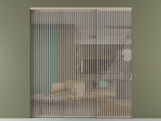 Перегородка Формато внутри проёма 3 створки с синхронным механизмом