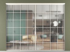 Перегородка Формато внутри проёма 4 створки