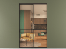 Перегородка Формато внутри проёма 2 створки