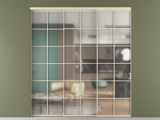 Перегородка Формато внутри проёма 3 створки с синхронным механизмом