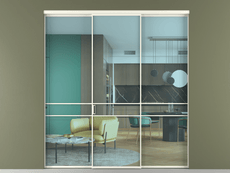 Перегородка Formato внутри проёма 3 створки