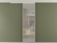 Перегородка Формато вдоль стены на потолок 1 створка