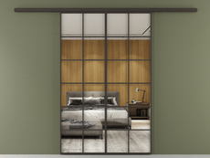 Перегородка Формато вдоль стены 2 створки