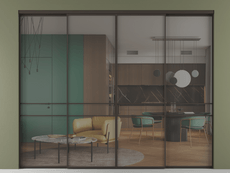 Перегородка Формато внутри проёма 4 створки