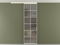 Перегородка Формато вдоль стены на потолок 1 створка