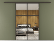 Перегородка Формато вдоль стены 2 створки