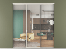 Перегородка Formato внутри проёма 3 створки