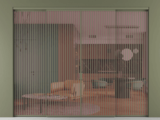 Перегородка Formato внутри проёма 4 створки