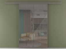 Перегородка Формато вдоль стены 2 створки