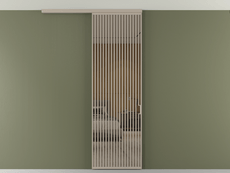 Перегородка Формато вдоль стены на потолок 1 створка