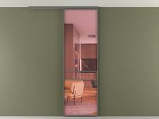 Перегородка Формато вдоль стены на потолок 1 створка