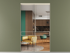 Перегородка Формато внутри проёма 2 створки