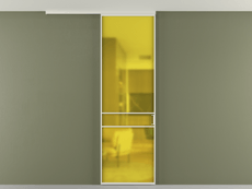 Перегородка Formato вдоль стены на потолок 1 створка