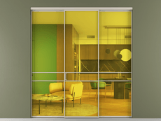 Перегородка Формато внутри проёма 3 створки