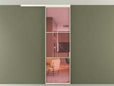 Перегородка Formato вдоль стены на потолок 1 створка