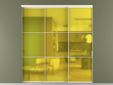 Перегородка Формато внутри проёма 3 створки с синхронным механизмом