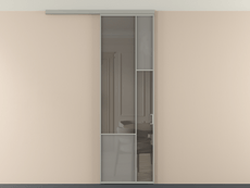 Перегородка Мозаик вдоль стены на потолок 1 створка