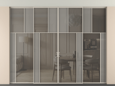 Перегородка Мозаик внутри проёма скрытое крепление в потолок 4 створки