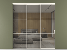 Перегородка Formato внутри проёма 3 створки с синхронным механизмом