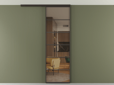 Перегородка Формато вдоль стены на потолок 1 створка