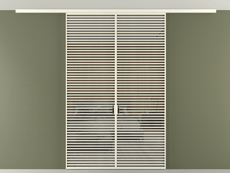 Перегородка Формато вдоль стены на потолок 2 створки