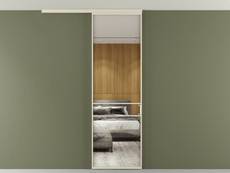 Перегородка Формато вдоль стены на потолок 1 створка