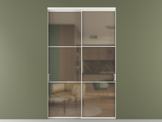 Перегородка Formato внутри проёма 2 створки