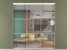 Перегородка Формато внутри проёма 3 створки