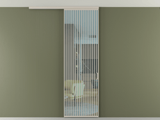 Перегородка Formato вдоль стены на потолок 1 створка