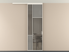 Перегородка Мозаик вдоль стены на потолок 1 створка