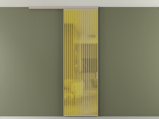 Перегородка Formato вдоль стены на потолок 1 створка