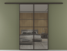 Перегородка Formato вдоль стены 2 створки