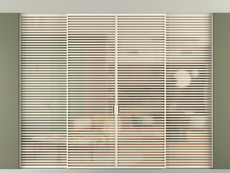 Перегородка Формато внутри проёма скрытое крепление в потолок 4 створки