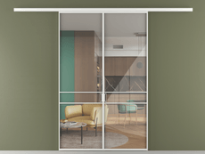 Перегородка Формато вдоль стены 2 створки