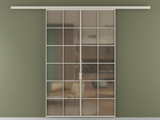 Перегородка Formato вдоль стены 2 створки