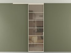 Перегородка Formato вдоль стены на потолок 1 створка