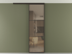 Перегородка Формато вдоль стены на потолок 1 створка