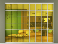 Перегородка Formato внутри проёма 4 створки