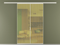 Перегородка Формато вдоль стены 2 створки